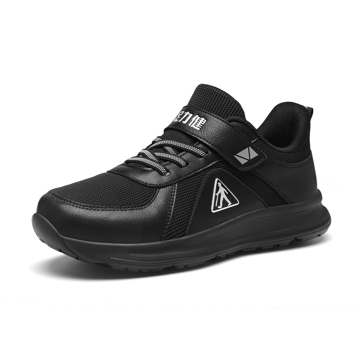 ZULIZ Cushioning Slip Resistant Abrasion Resistant Breathable Lightweight Low top Walking Shoes Unisex Black