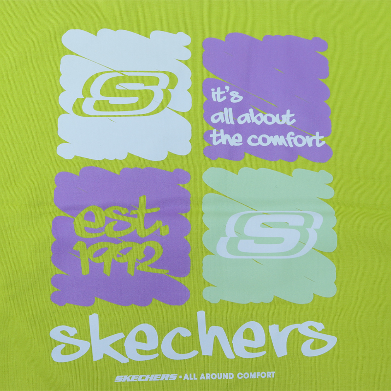 Женский свитшот Skechers LOGO (лаймовый) — фото 4