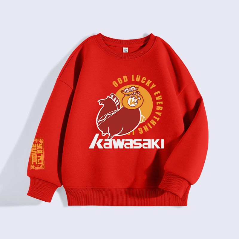 Худи Kawasaki (абрикосовый) — Китайский красный — фото 2