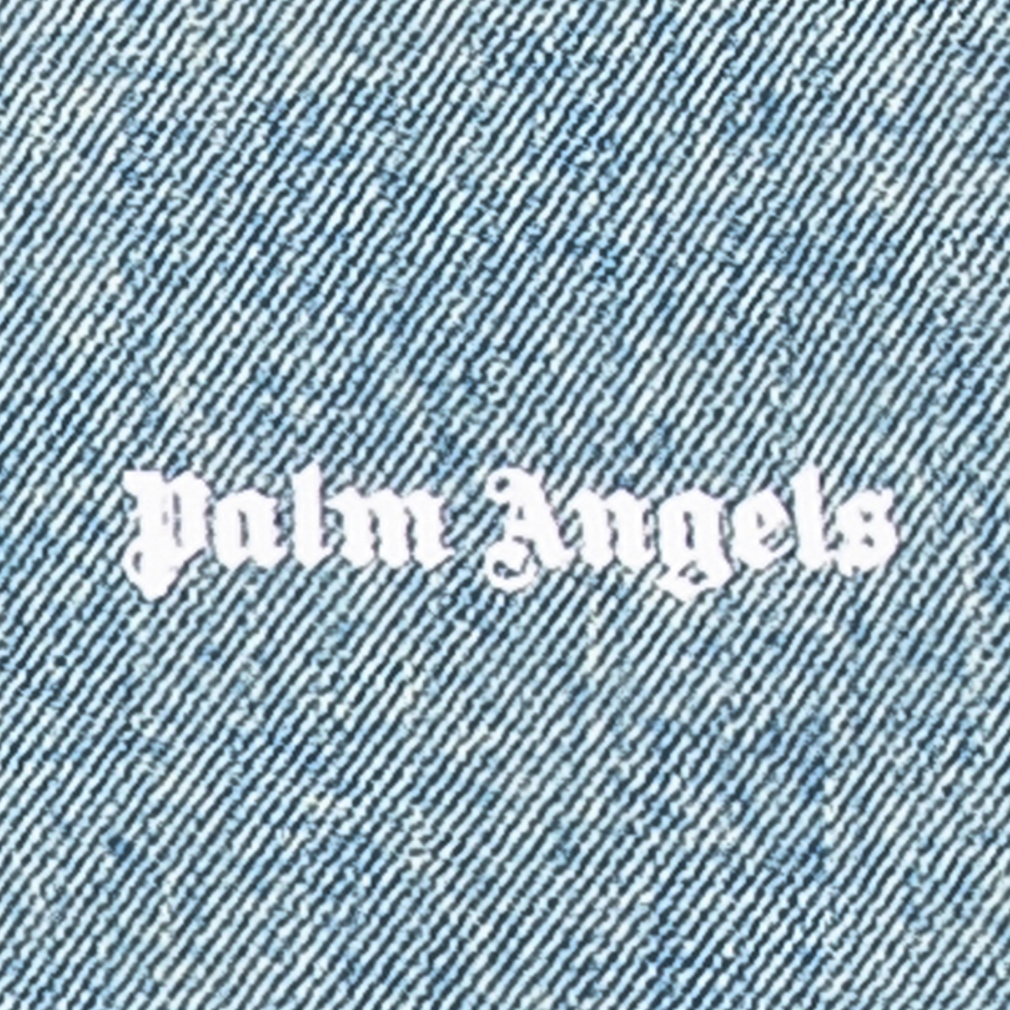 Рубашка PALM ANGELS SS26 logo (голубая) — фото 10