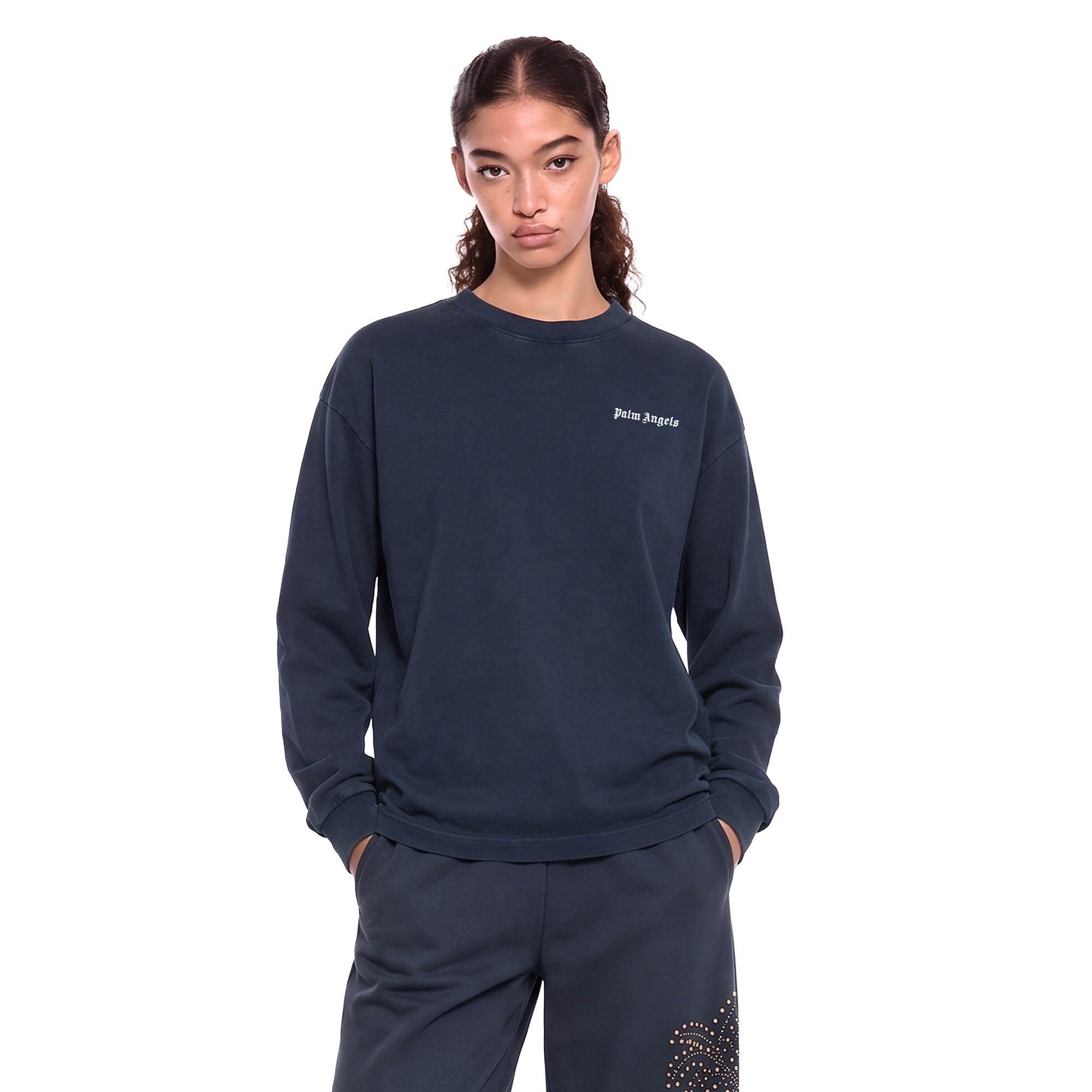 Унисекс худи PALM ANGELS FW26 logoT (черная) — фото 6