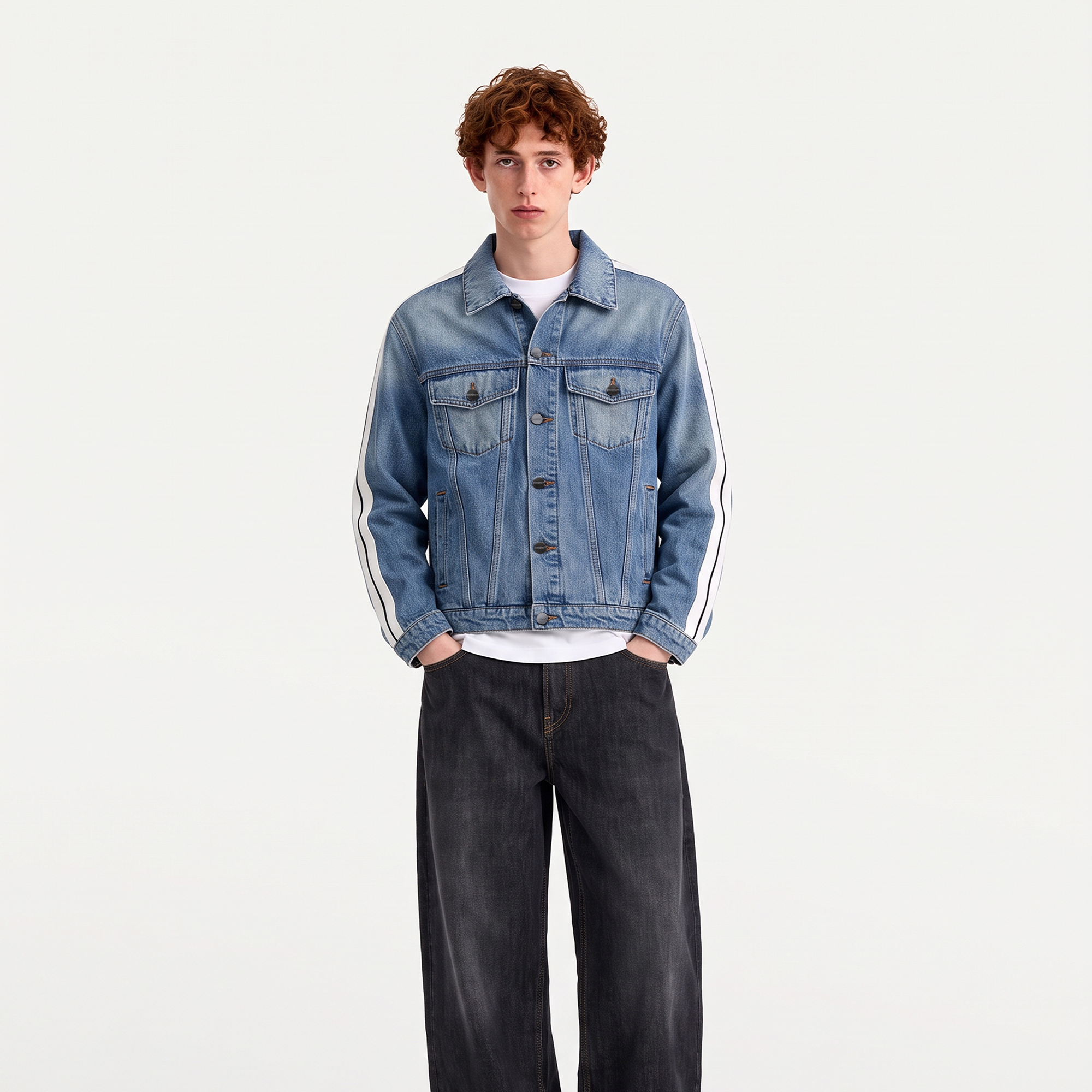 Джинсовая куртка PALM ANGELS FW26 (голубая) — фото 5