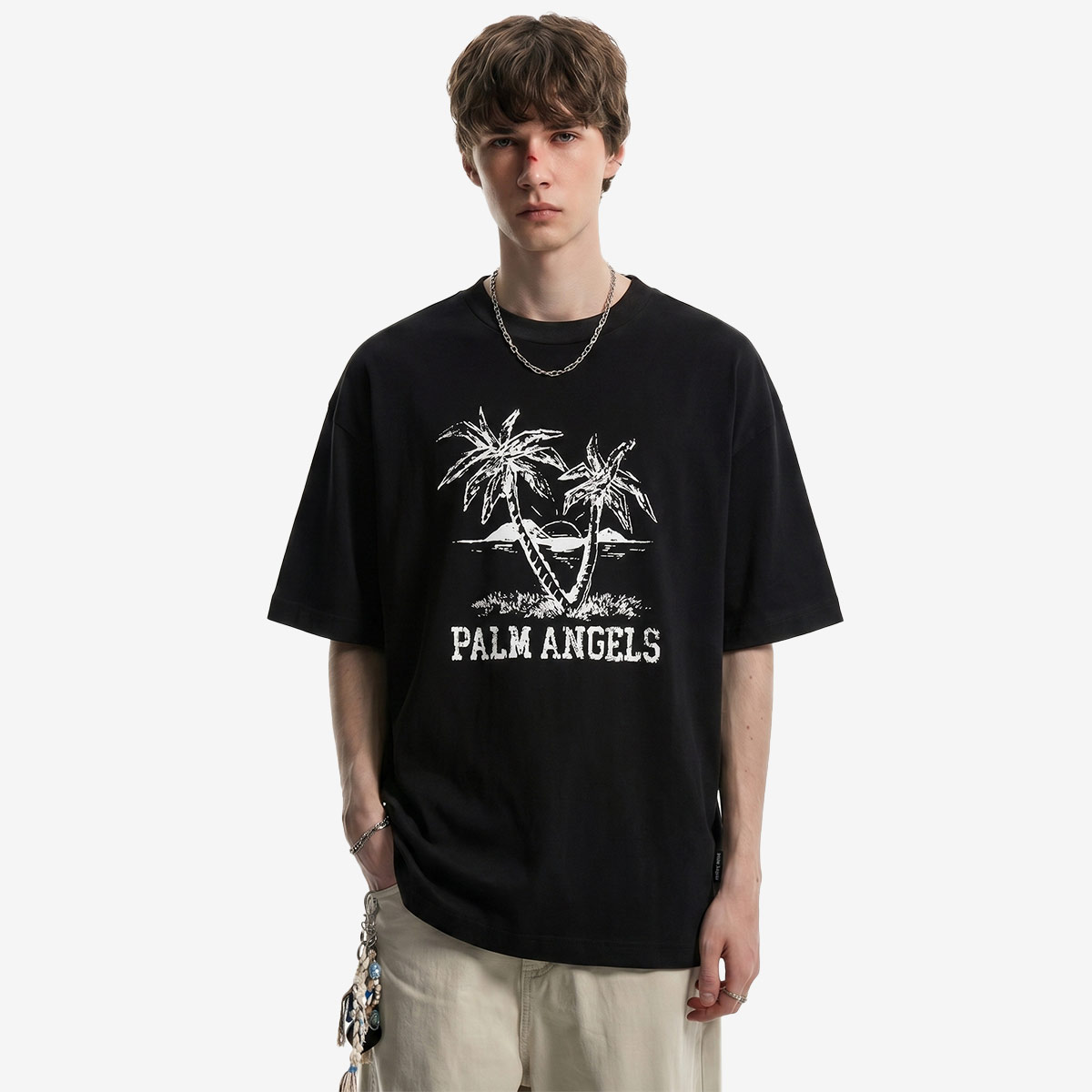 Футболка PALM ANGELS (черная) — фото 9