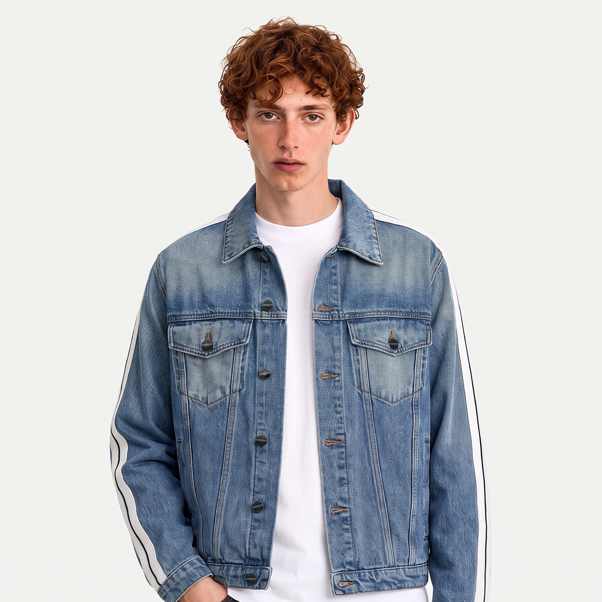 Джинсовая куртка PALM ANGELS FW26 (голубая) — фото 3