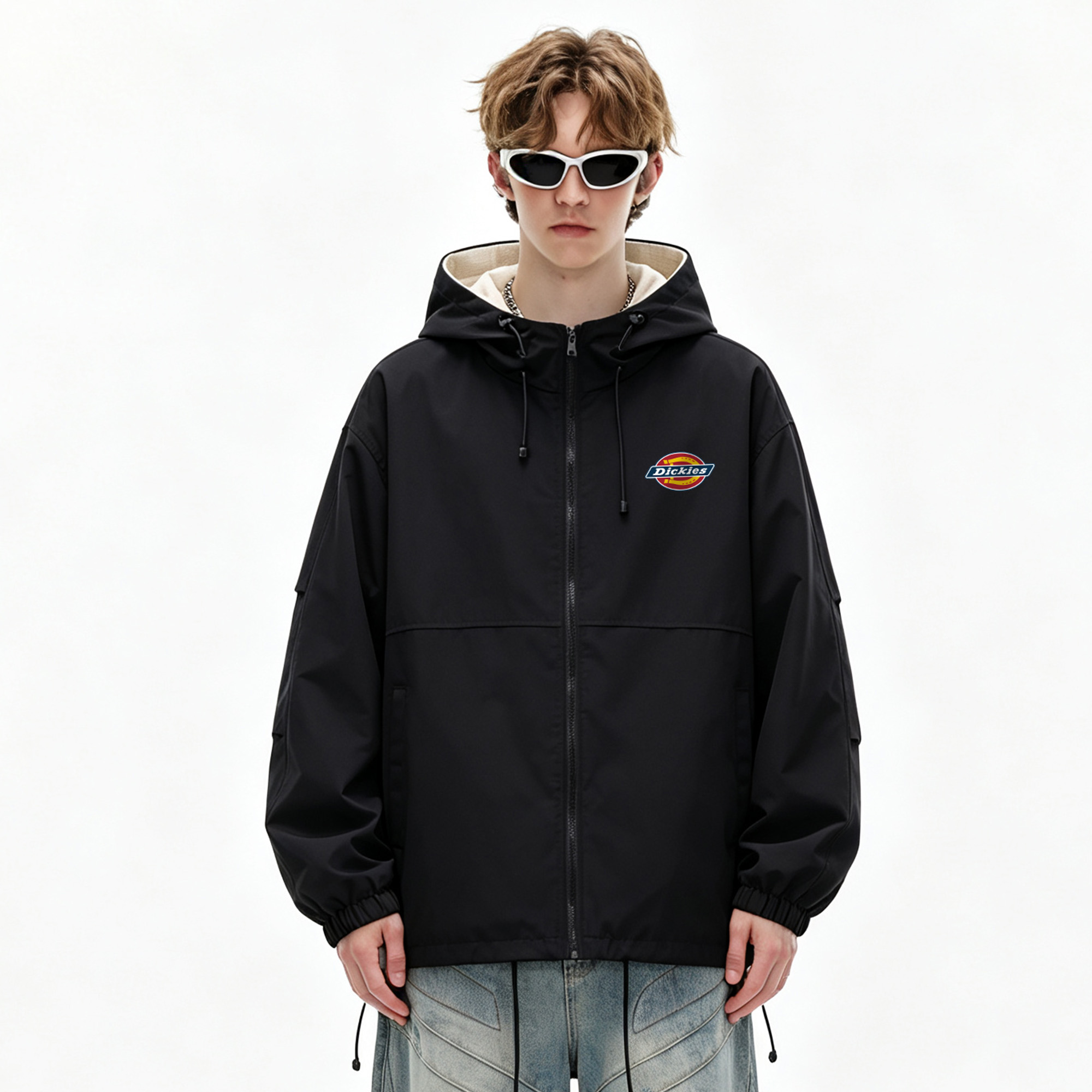 Куртка Dickies LOGO (двусторонняя бежево-черная) — фото 12