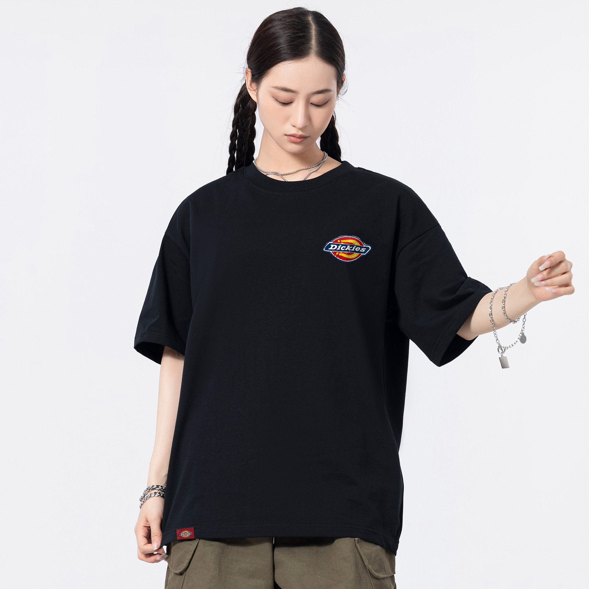 Женская футболка Dickies DKU262MKTKD8-PZY (бежевая) — фото 8