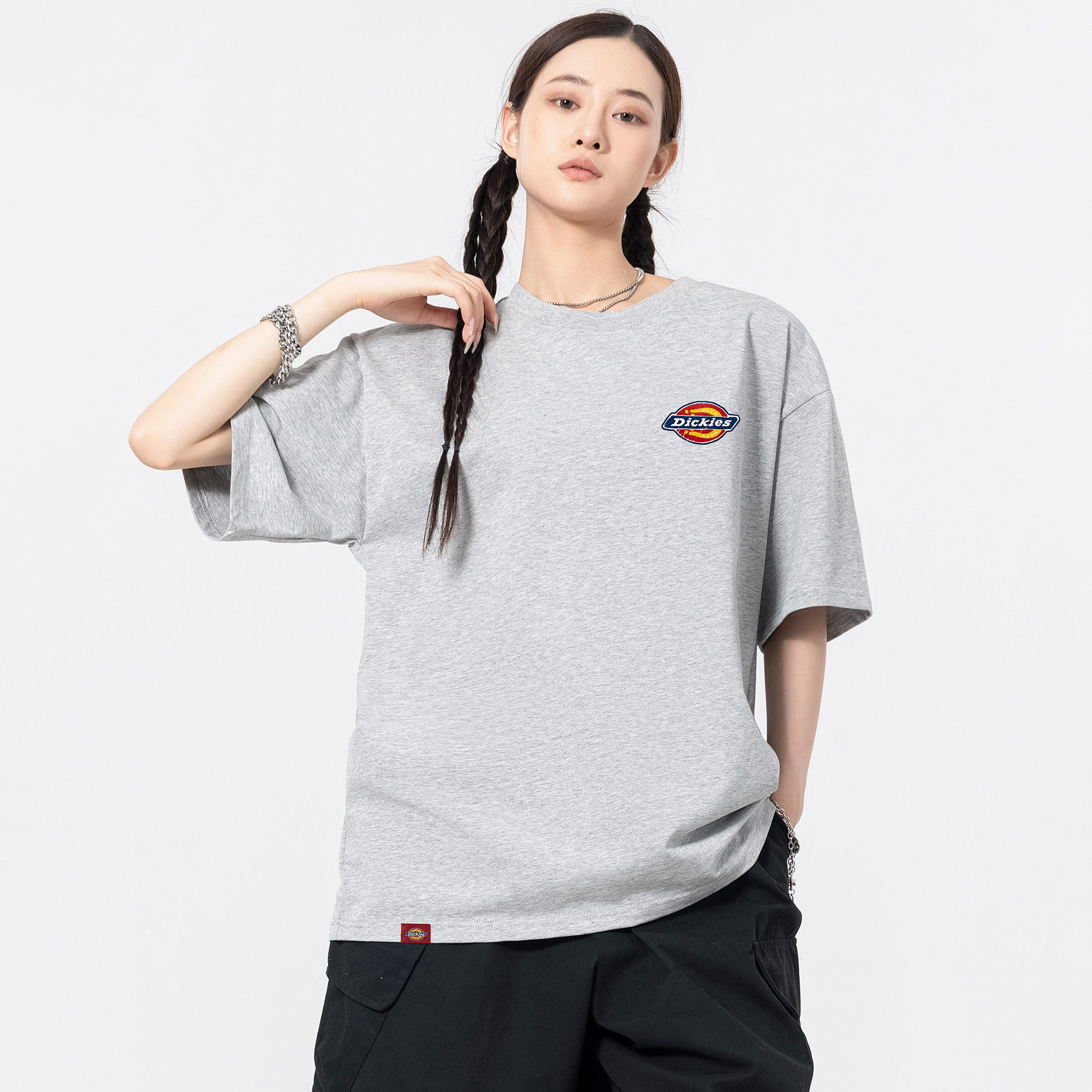 Женская футболка Dickies DKU262MKTKD8-PZY (бежевая) — фото 16