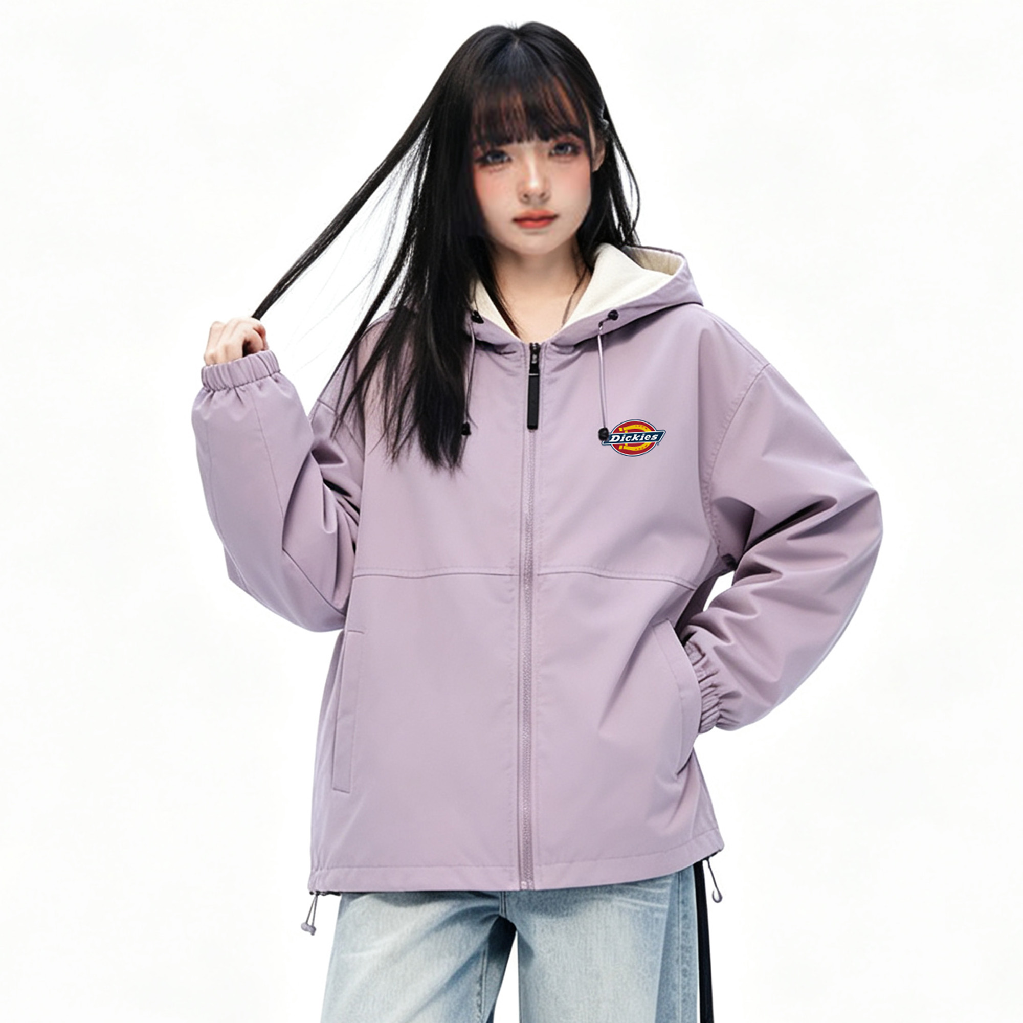 Куртка Dickies LOGO (двусторонняя бежево-черная) — фото 26