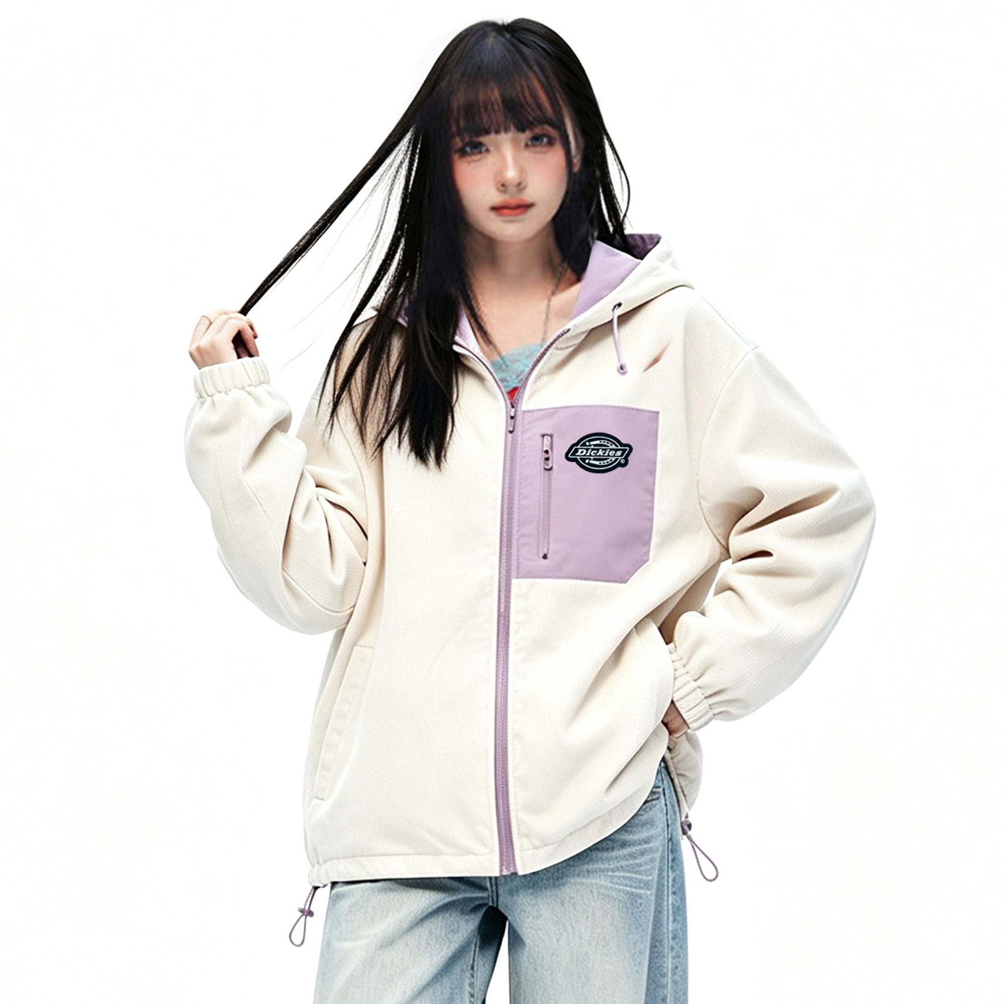 Куртка Dickies LOGO (двусторонняя бежево-черная) — фото 28
