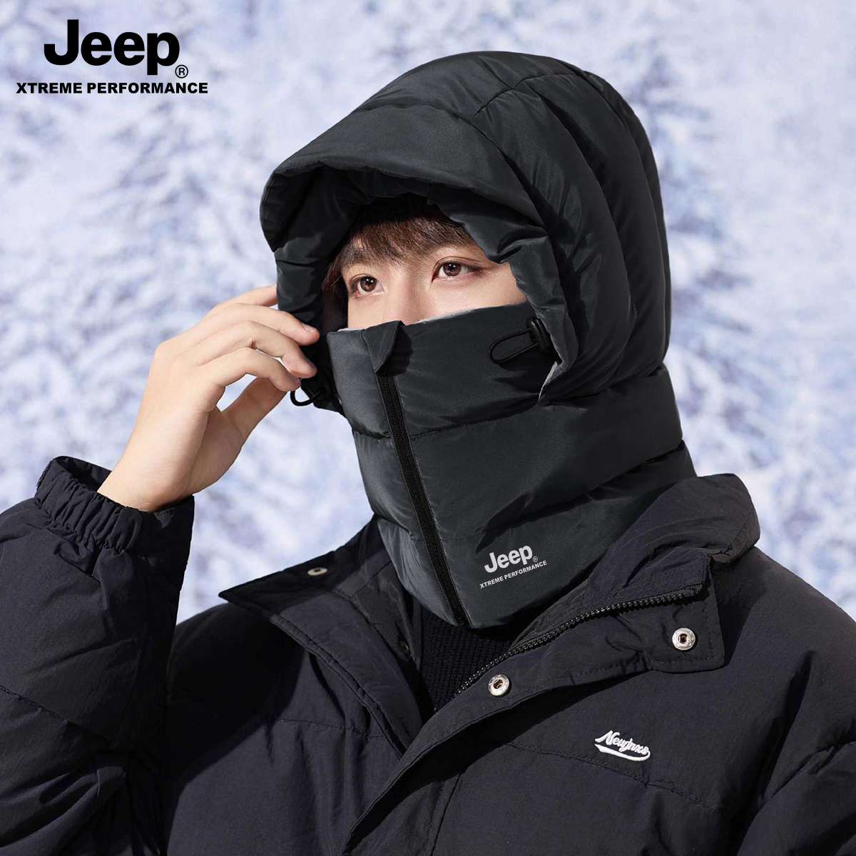 Шапка-ушанка Jeep (черный) — фото 3