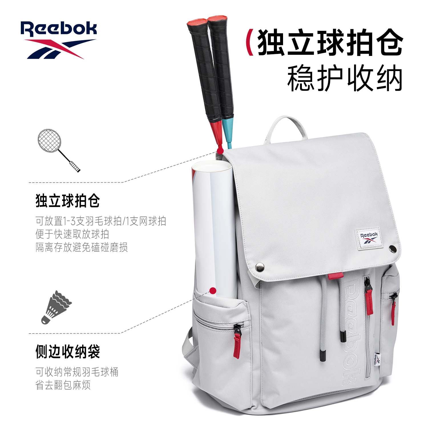 Рюкзак Reebok 32L (темно-серый) — фото 5