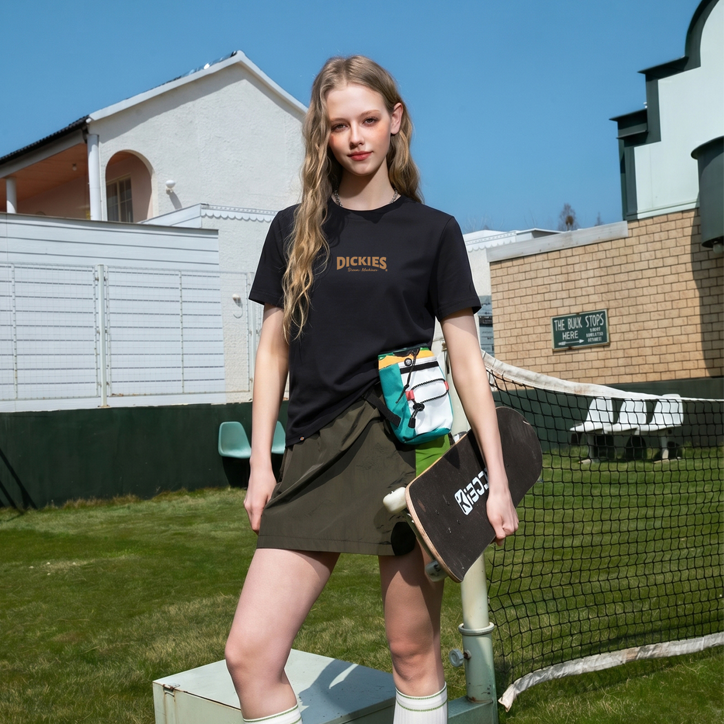 Женская футболка Dickies logo220G t (черный) — фото 8