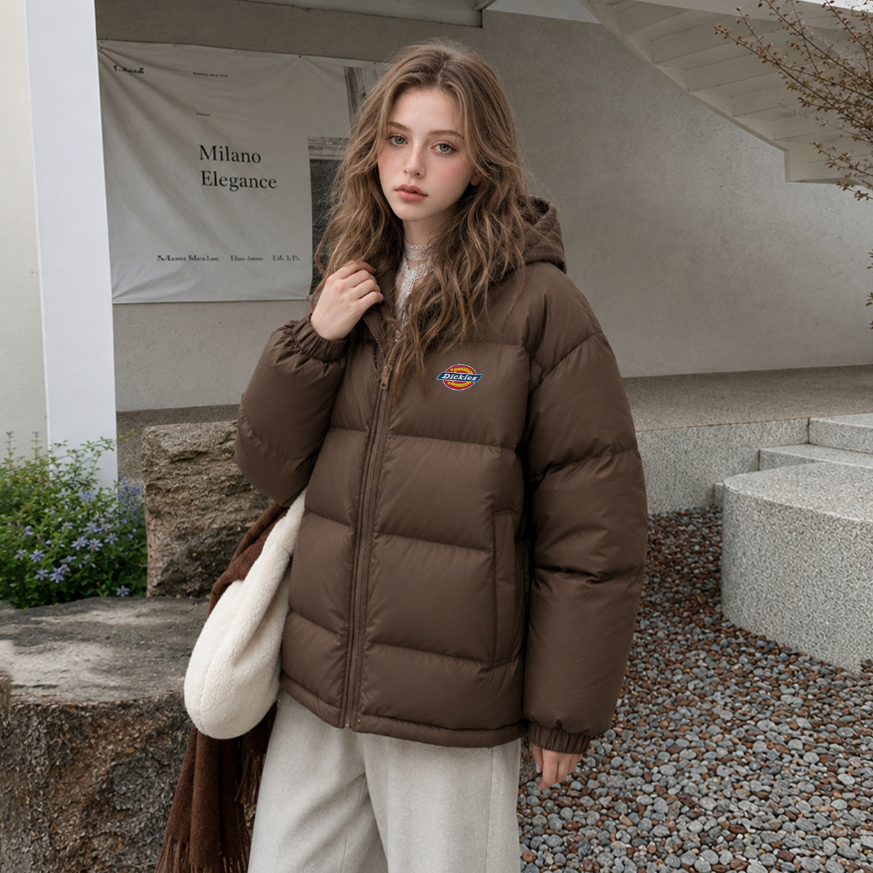 Пуховик Dickies 90 Logo (черный) — фото 14