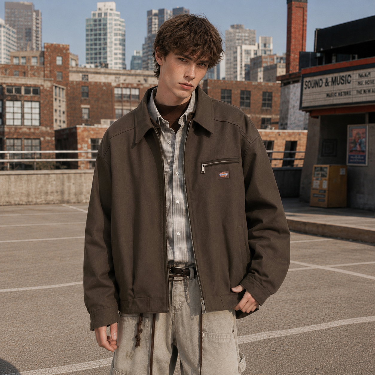 Куртка Dickies LogoCleanfit (коричневая) — фото 15
