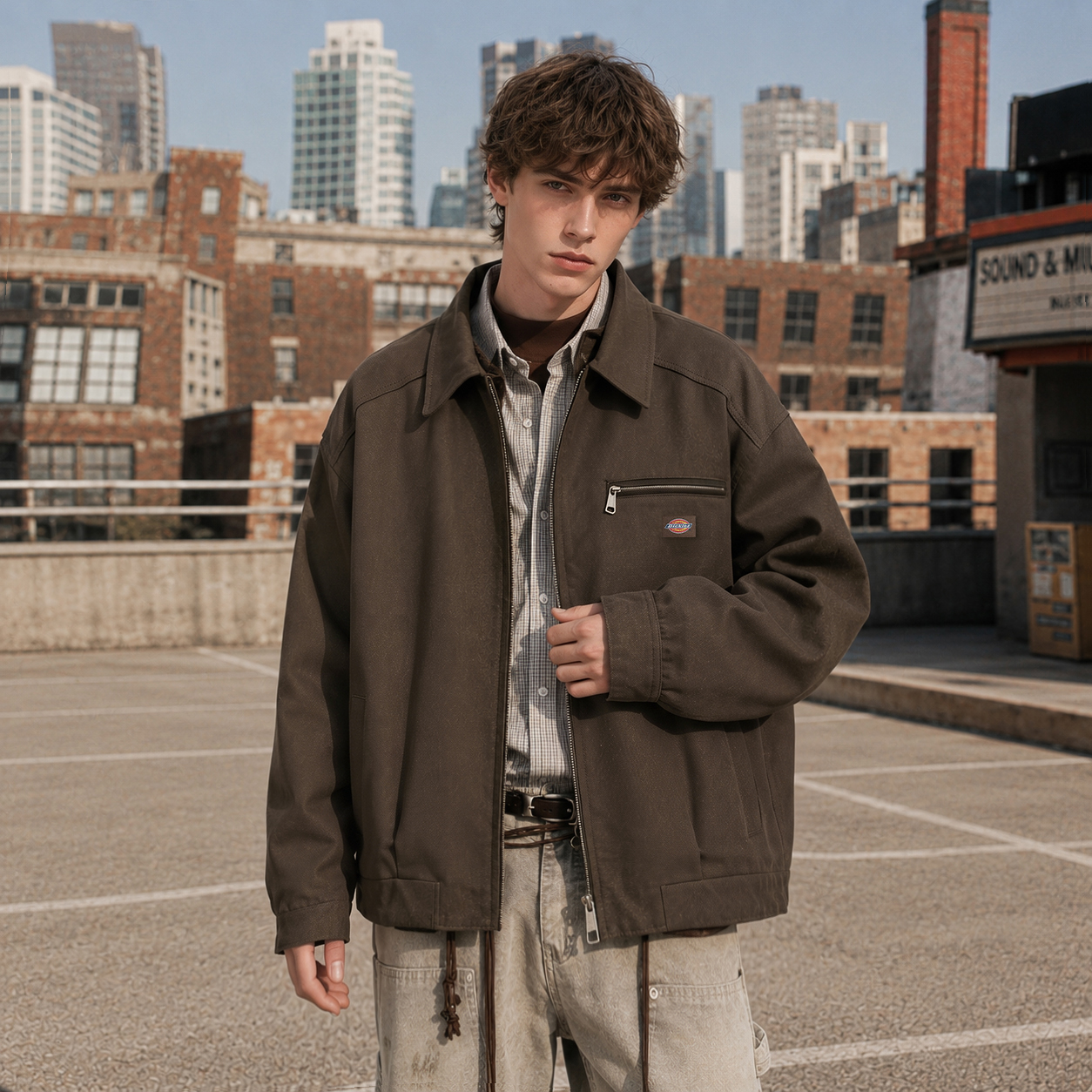 Куртка Dickies LogoCleanfit (коричневая) — фото 14