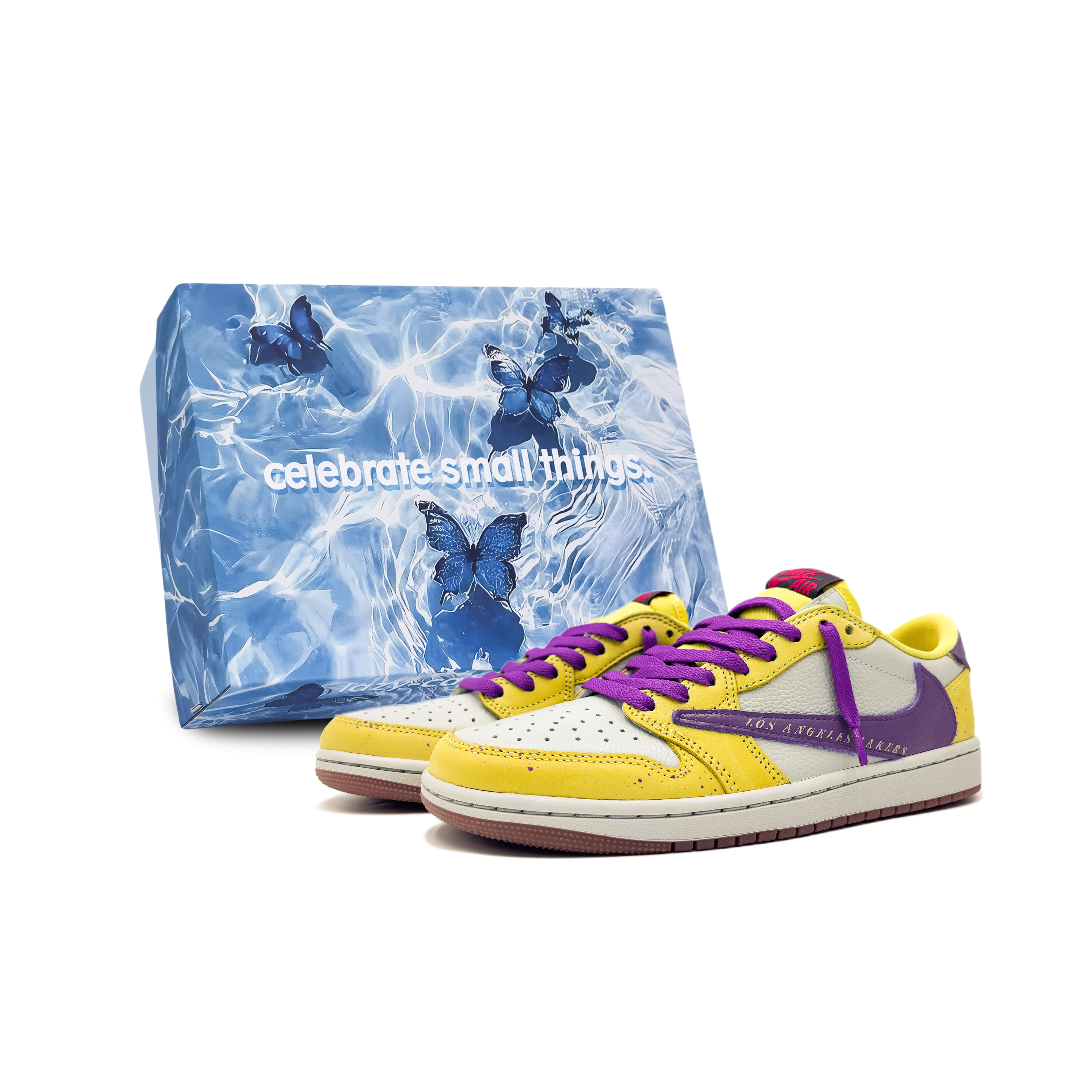 Travis Scott x Jordan Air Jordan 1 Slip Resistant Abrasion Resistant Low top Vintage Basketball Shoes Unisex
