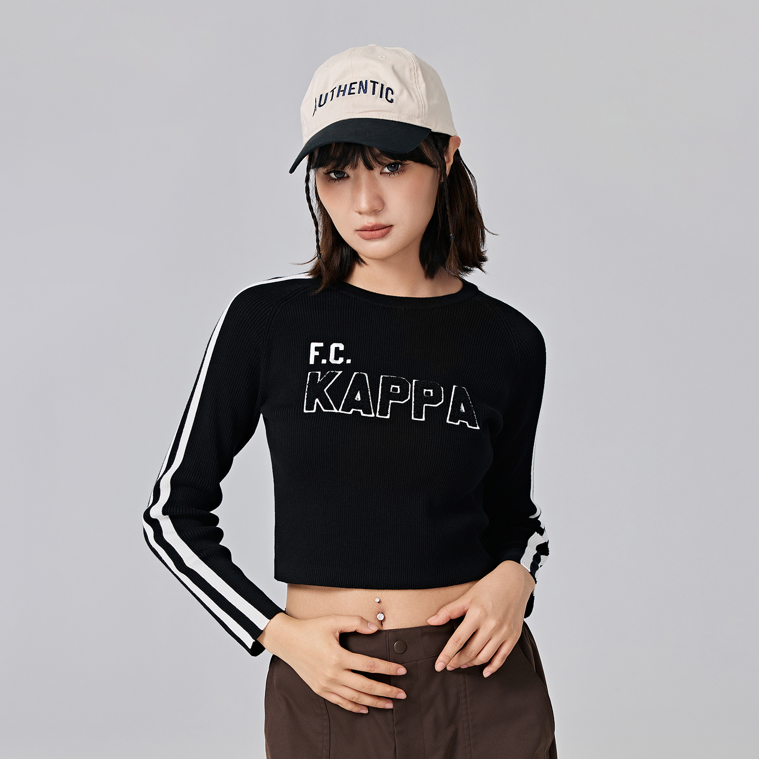 Женская толстовка Kappa (черная) — фото 4