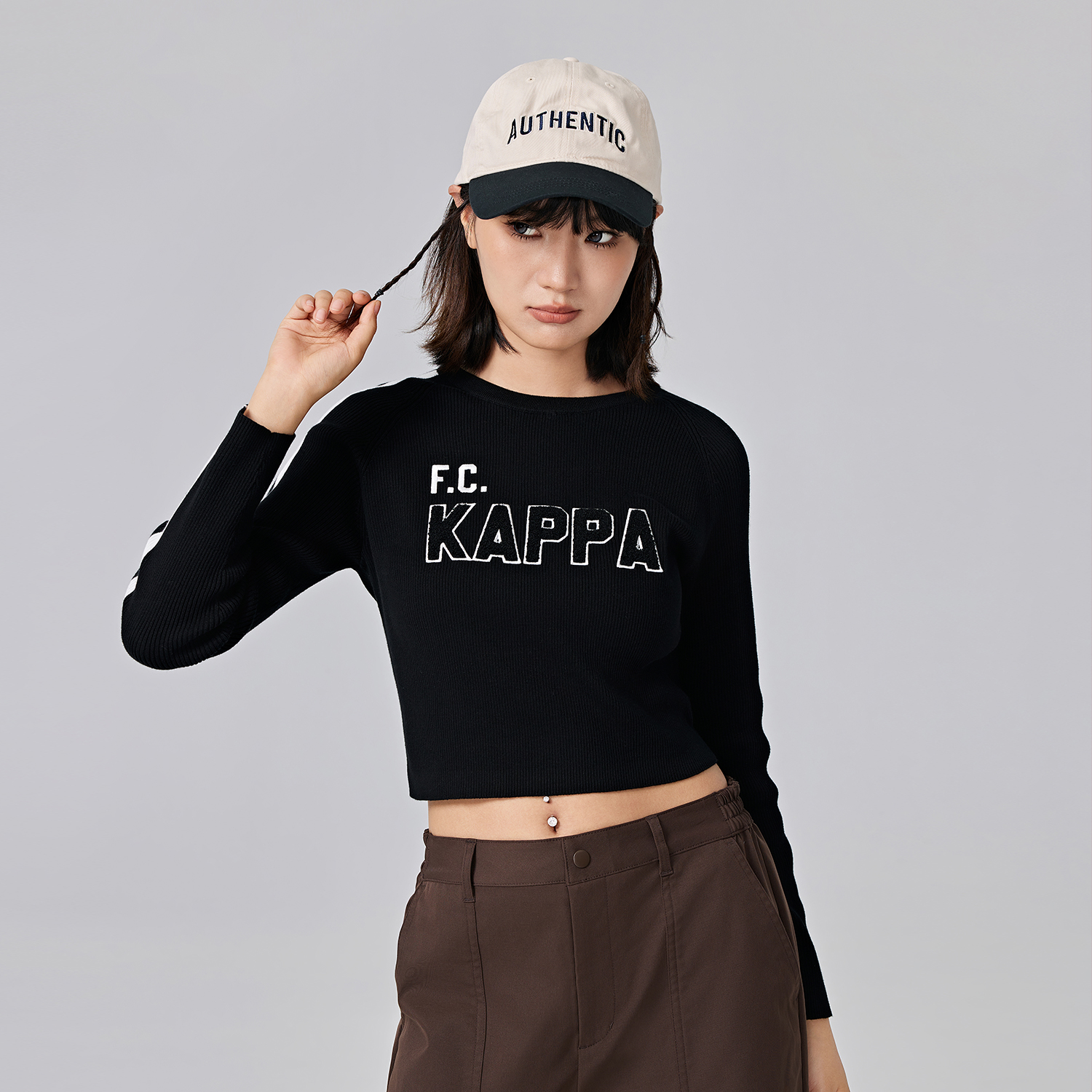 Женская толстовка Kappa (черная) — фото 6