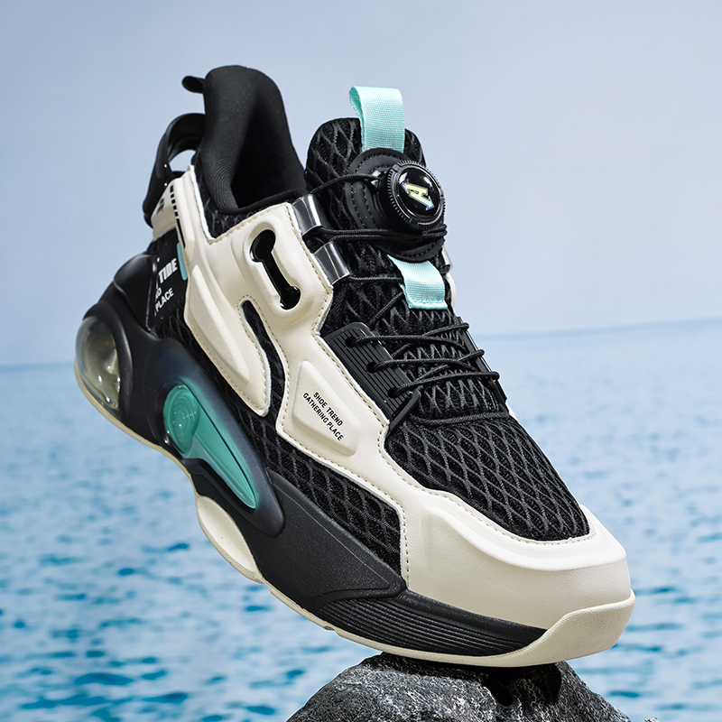 N·HOT Cushioning Breathable Height Increasing Mid top EVA Air Cushion Bottom Running Shoes Unisex