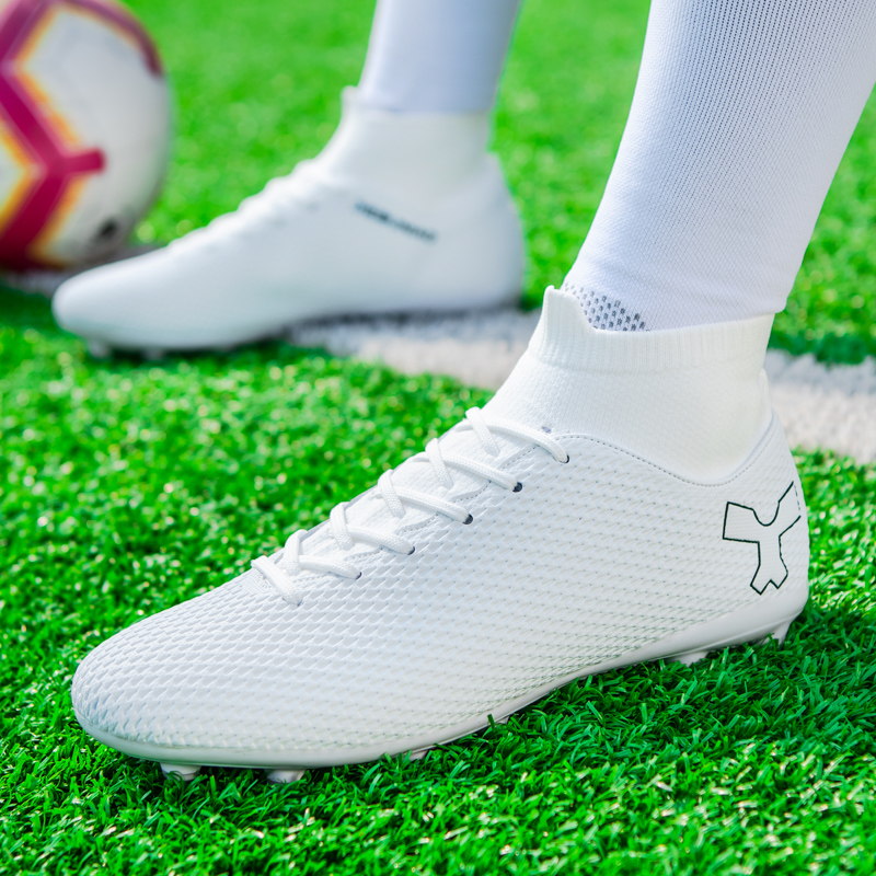 BIANSULONG FG Rubber Long Studs TF Rubber Broken Studs Cushioning Slip Resistant Abrasion Resistant Soccer Shoes Unisex
