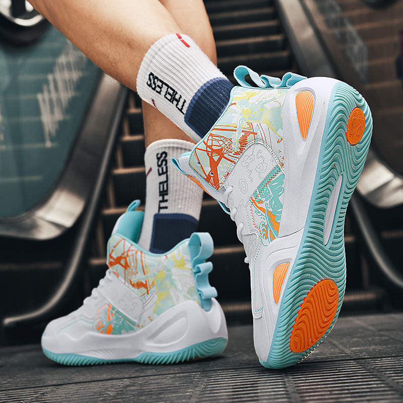 BIANSULONG Cushioning Slip Resistant Abrasion Resistant Coverage Thermal Rebound High top Basketball Shoes Unisex