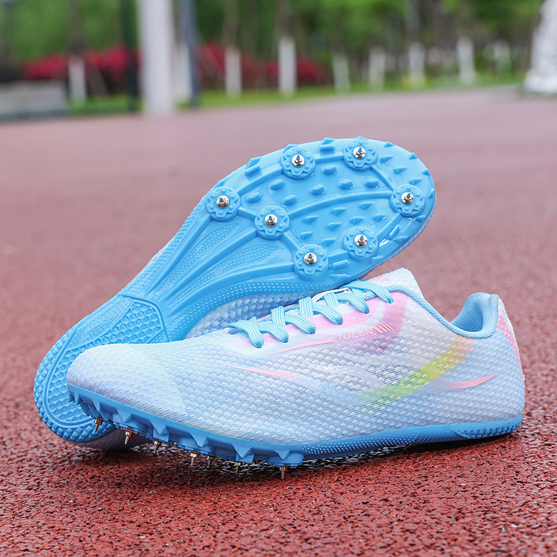 BIANSULONG Cushioning Slip Resistant Abrasion Resistant Coverage Casual Running Shoes Unisex Light Blue Pink