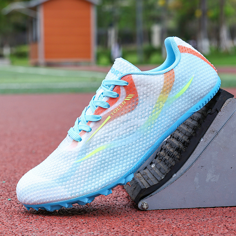BIANSULONG Cushioning Slip Resistant Abrasion Resistant Low top Training Running Shoes Unisex White Blue Orange