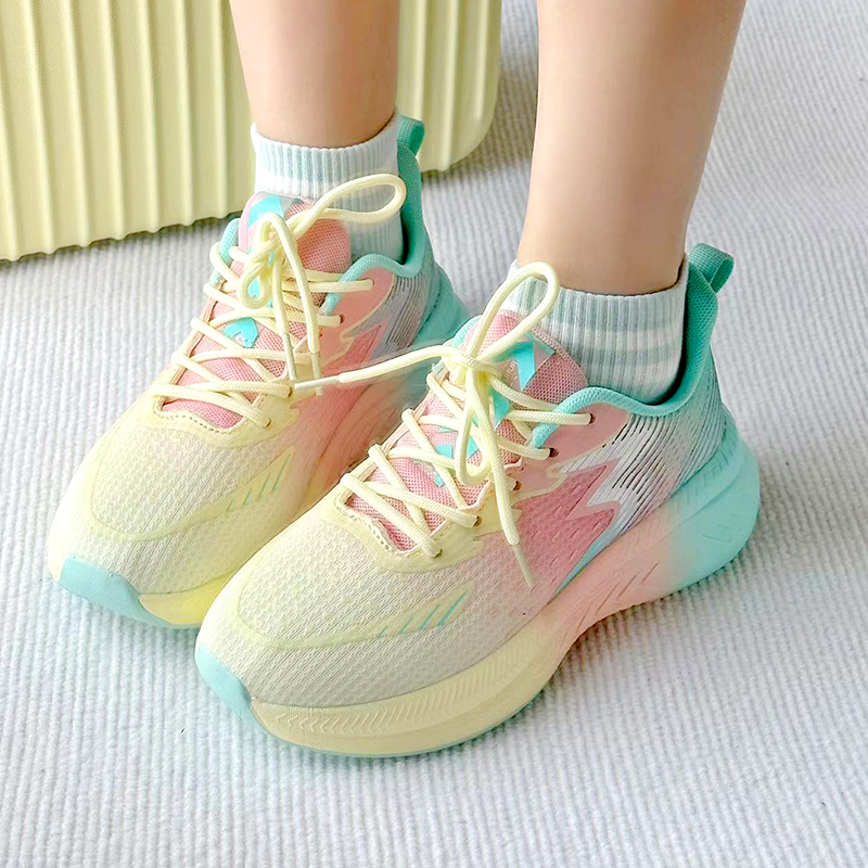BIANSULONG Running Shoes Unisex Low Top Pink Yellow