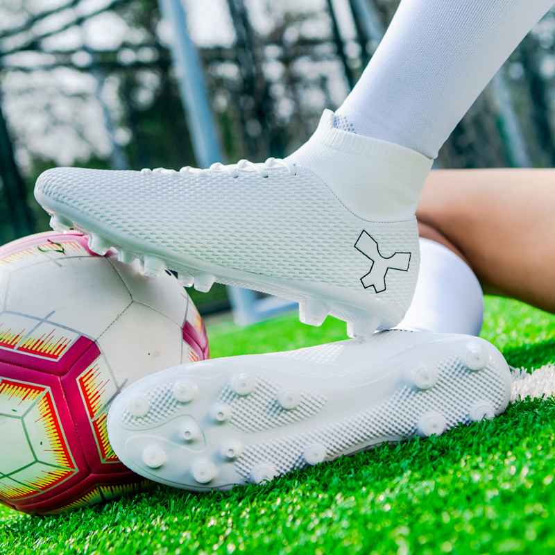 BIANSULONG FG Rubber Long Studs TF Rubber Broken Studs Cushioning Slip Resistant Abrasion Resistant Soccer Shoes Unisex