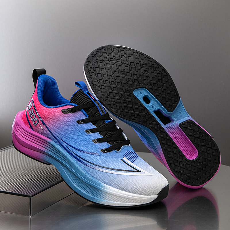 BIANSULONG Cushioning Slip Resistant Rebound Low top Casual Long Distance Running Shoes Men’s Electric Blue