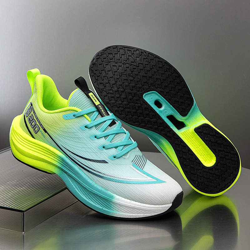 BIANSULONG Cushioning Slip Resistant Rebound Low top Casual Running Shoes Men’s Turquoise Peak Green