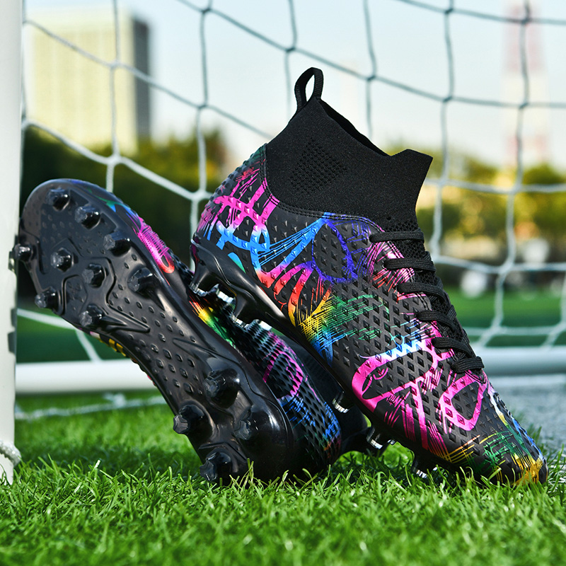 BIANSULONG Soccer Shoes Unisex Low Top Black