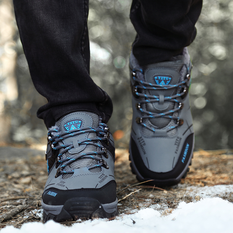 BIANSULONG Fleece Lined Comfortable Cushioning Slip Resistant Abrasion Resistant Breathable Impact Resistant Low top