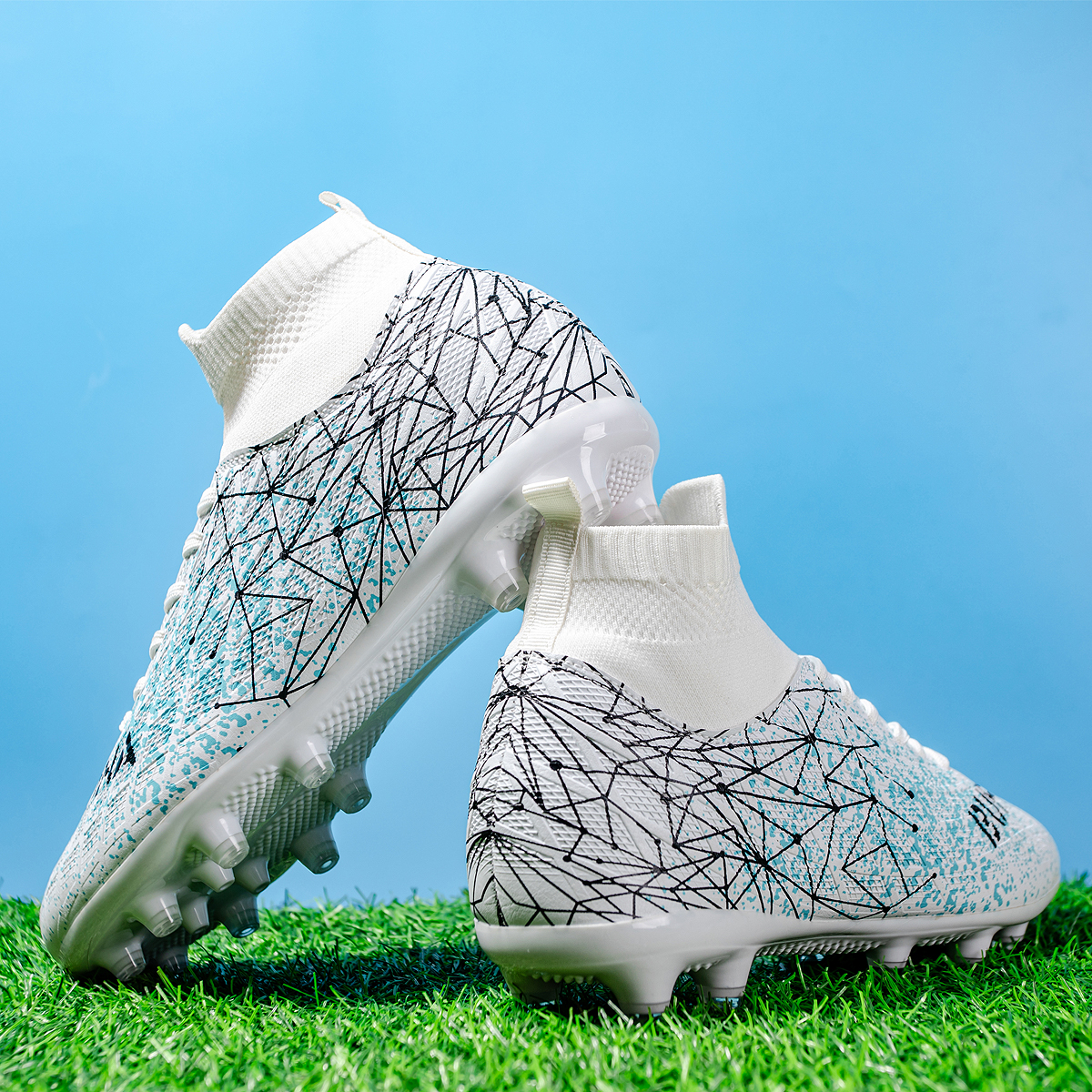 BIANSULONG FG Rubber Long Studs TF Rubber Broken Studs Artificial Turf Abrasion Resistant Breathable Coverage