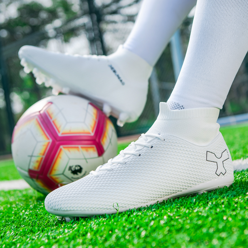 BIANSULONG FG Rubber Long Studs TF Rubber Broken Studs Cushioning Slip Resistant Abrasion Resistant Soccer Shoes Unisex