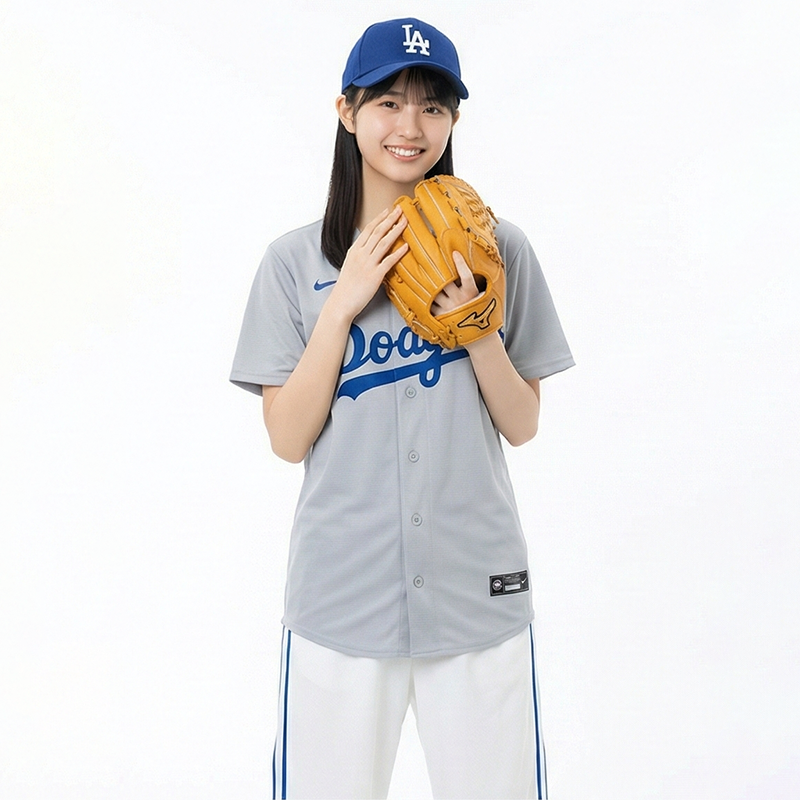 Футболка Nike × MLB T (серый) — фото 3