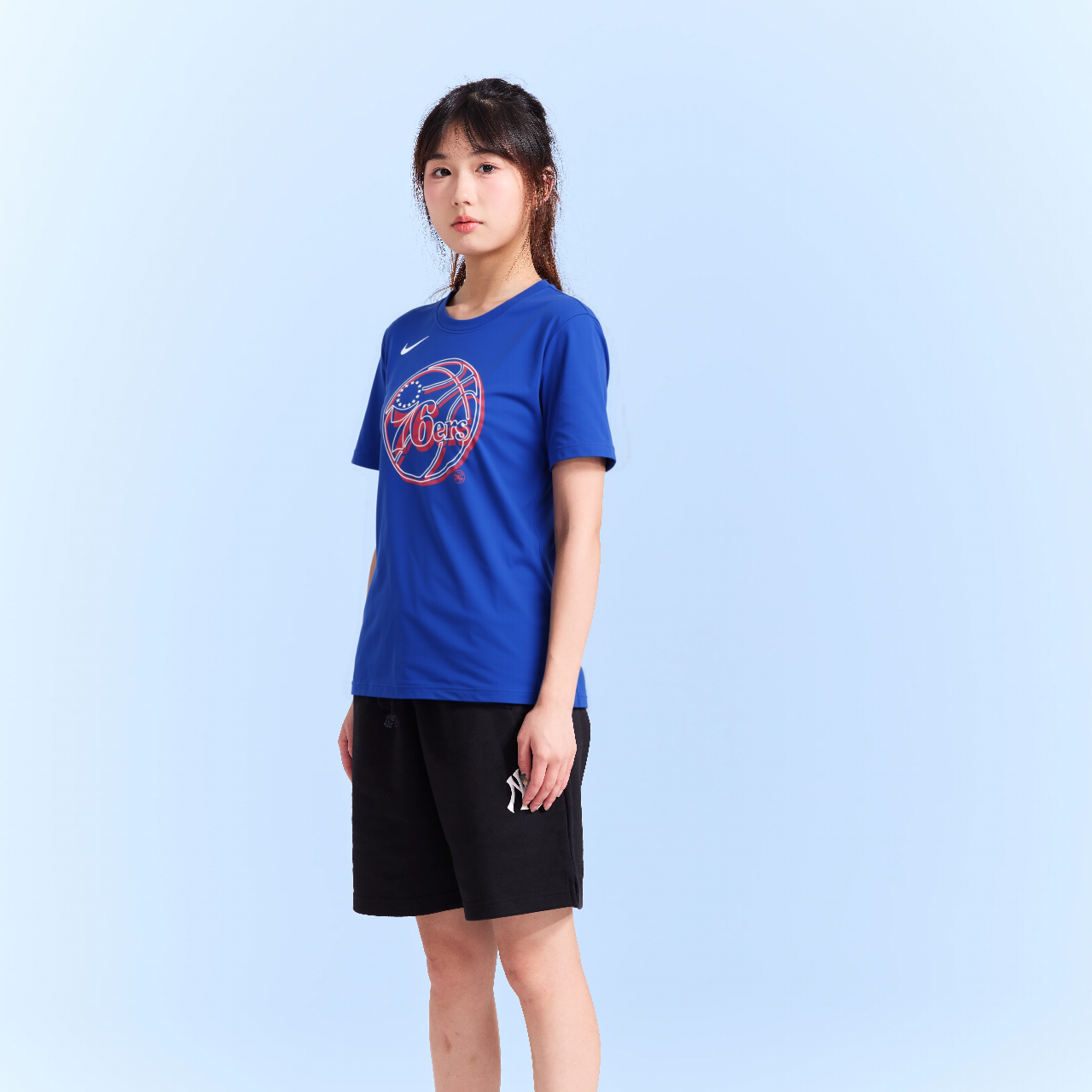 Подростковая футболка Nike Philadelphia 76ers (синяя) — фото 5