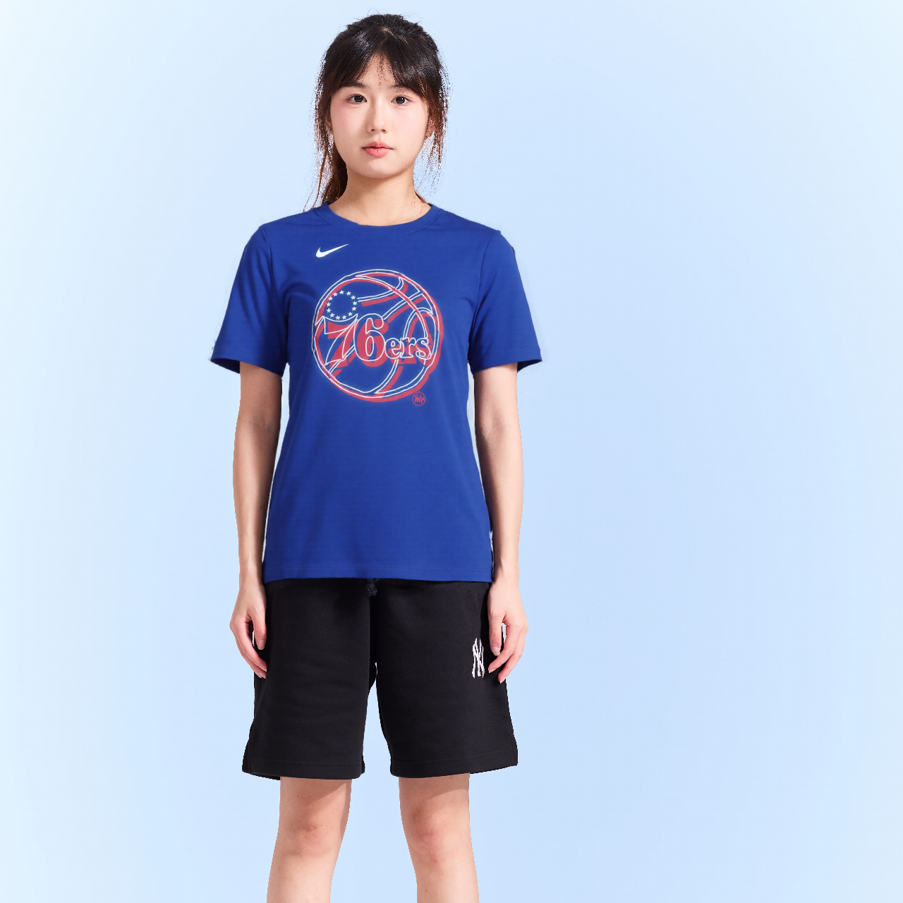 Подростковая футболка Nike Philadelphia 76ers (синяя) — фото 3