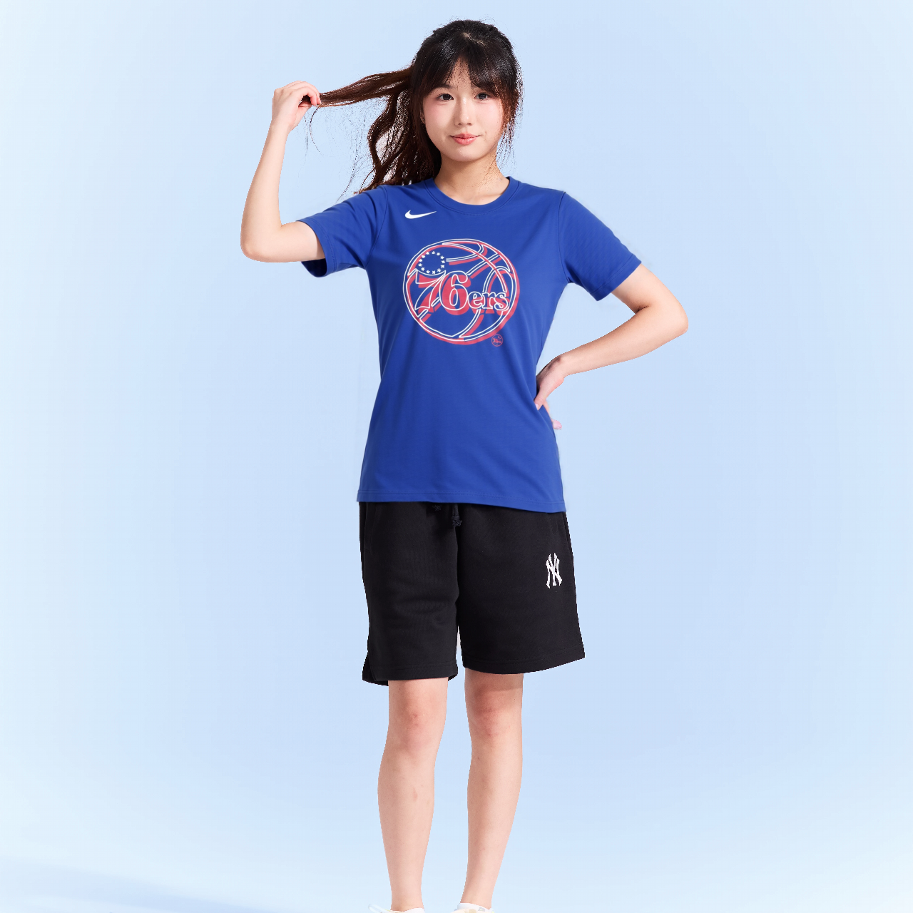 Подростковая футболка Nike Philadelphia 76ers (синяя) — фото 4