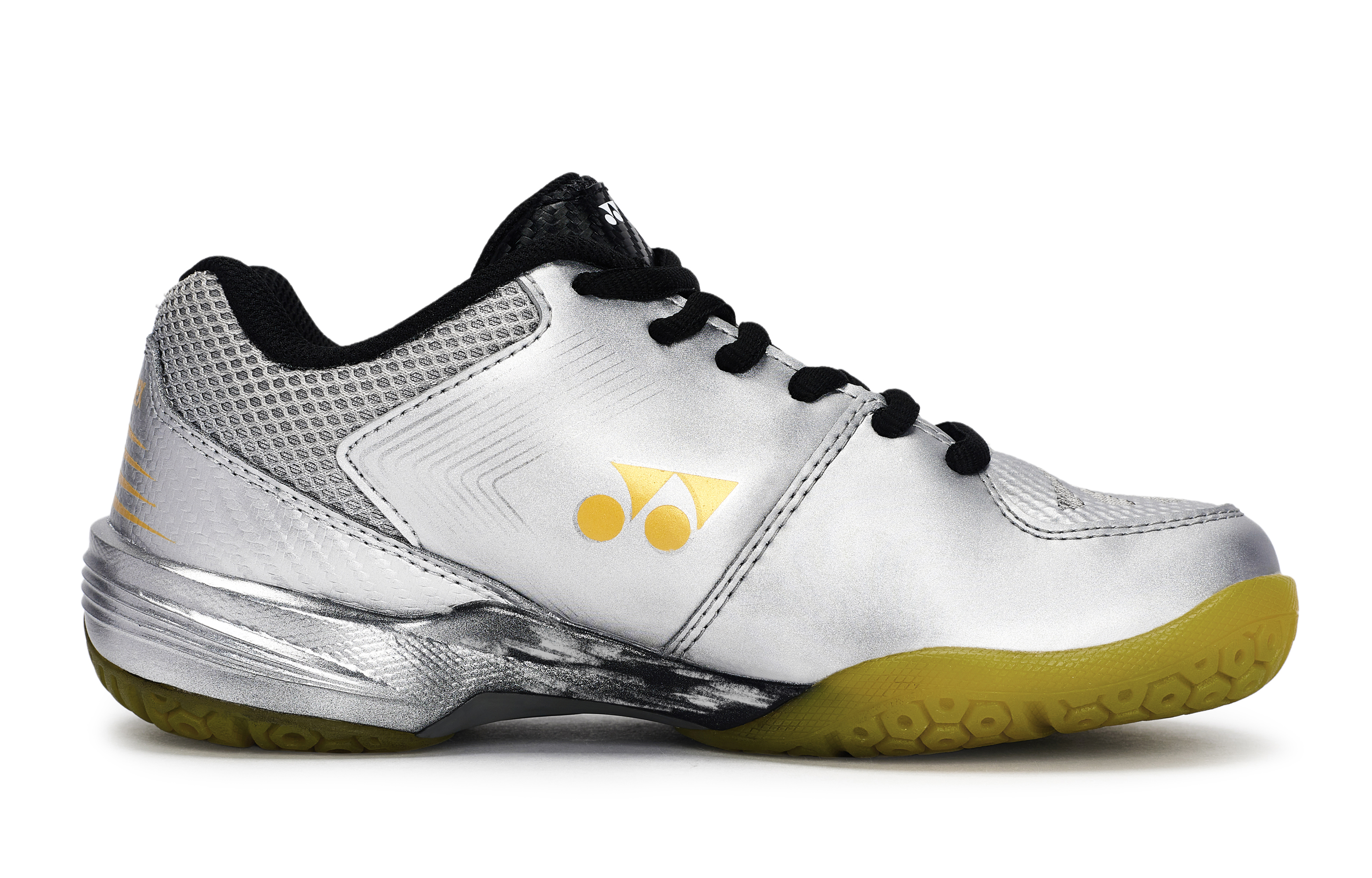YONEX Power Cushion Slip Resistant, Abrasion Resistant, Lightweight Low top Badminton Shoes Unisex Black Silver Gold