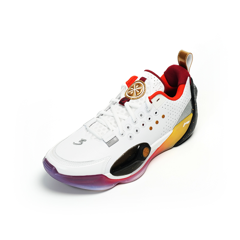 Li Ning All City 13 Cushioning Abrasion Resistant Rebound Low top Basketball Shoes Men’s White Gold