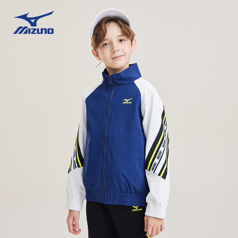 Детская куртка Mizuno Windbreaker Jacket (сине-черная) — фото 4