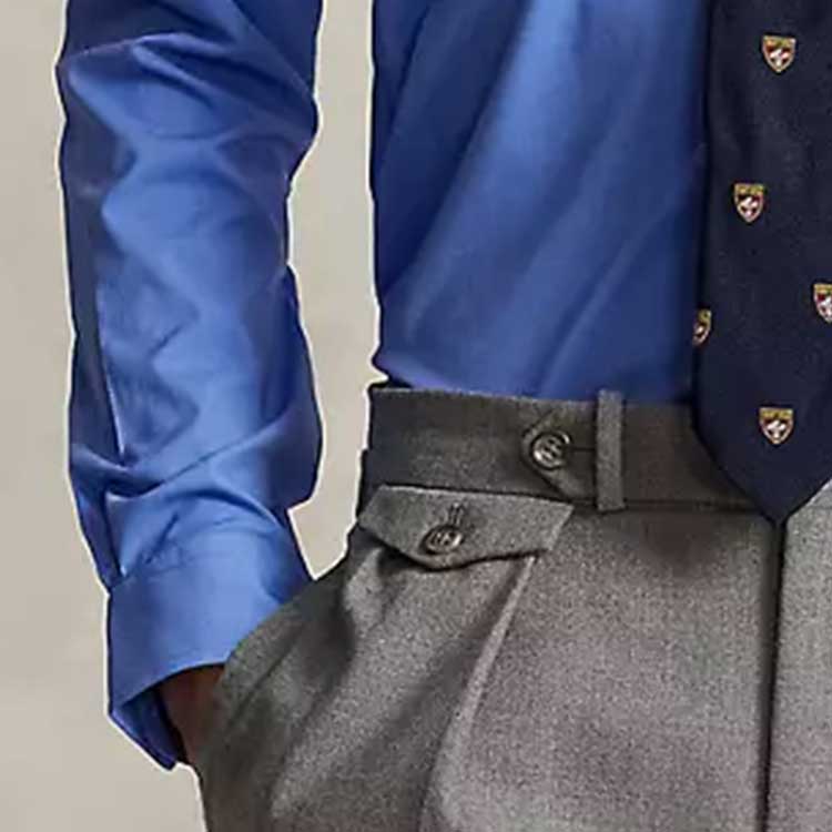 Мужская рубашка Ralph Lauren Logo (голубая) — фото 6