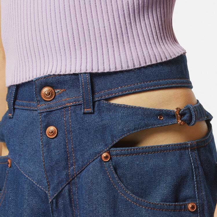 Женские штаны Versace Jeans Couture (синие) — фото 3