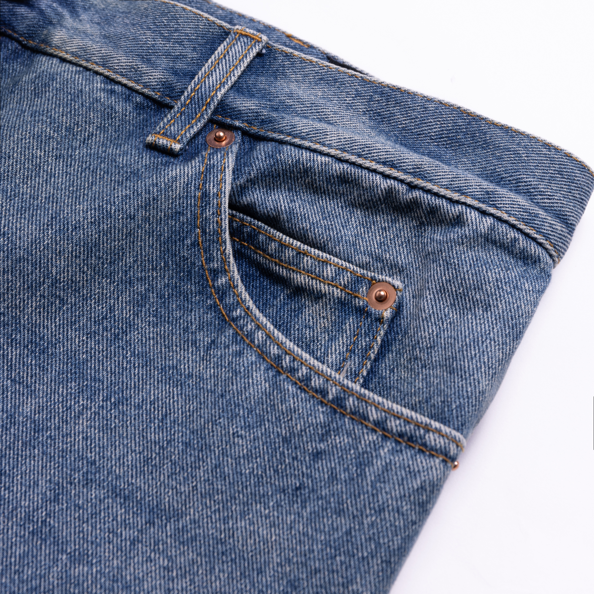 Мужские штаны Gucci Tapered Jeans (голубые) — фото 6