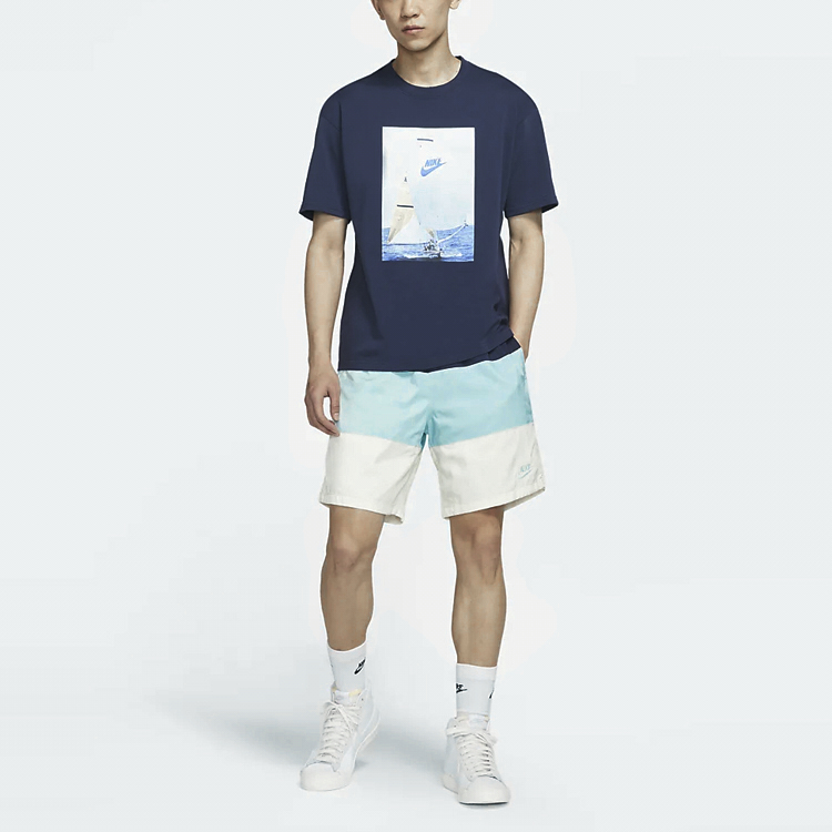 Мужские шорты Nike (голубые) — фото 3