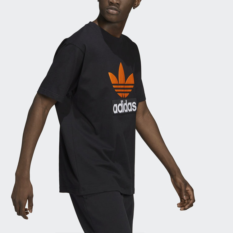 Мужская футболка adidas originals BIG TREFOIL (черная) — фото 4