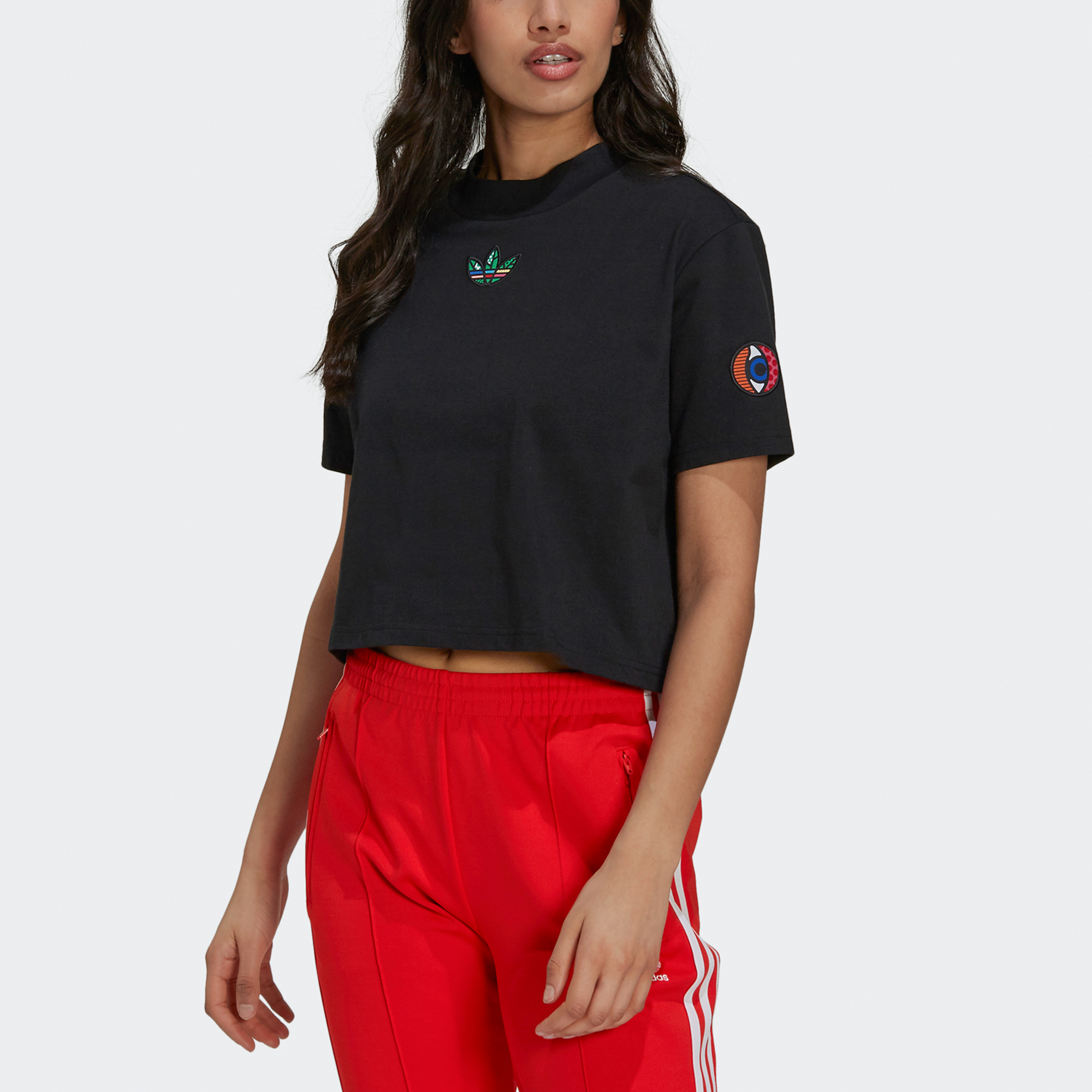 Женская футболка adidas originals (черная) — фото 3