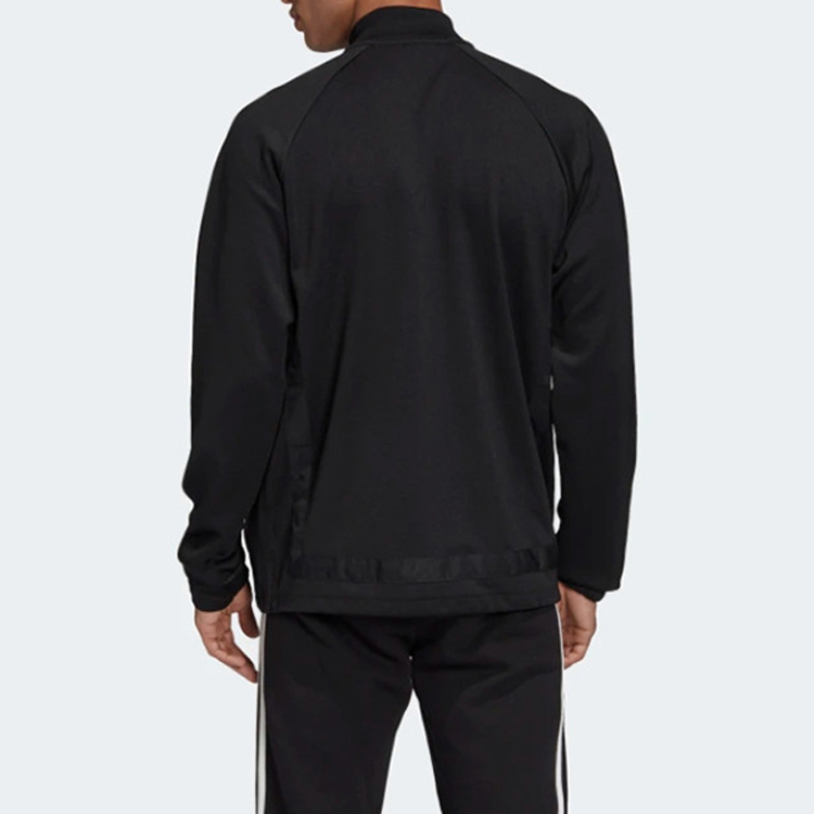 Мужская куртка adidas originals Men's Warmup Track Jacket (черный) — фото 4