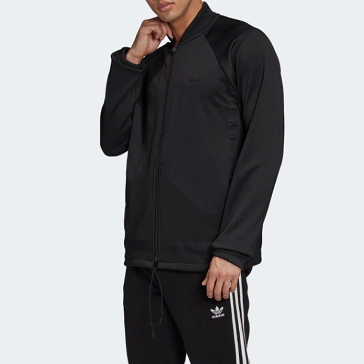 Мужская куртка adidas originals Men's Warmup Track Jacket (черный) — фото 3